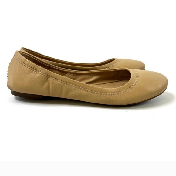 Lucky Brand Emmie Leather Ballet Flats Nude - 8 - Picture 2 of 9